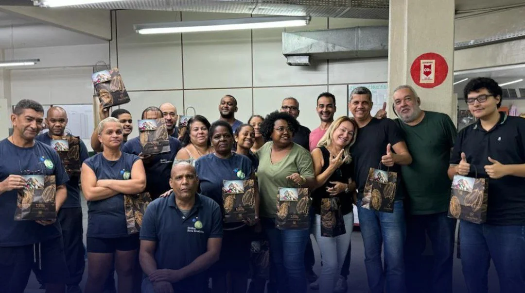 Equipe Nova Brasileira no parque gráfico